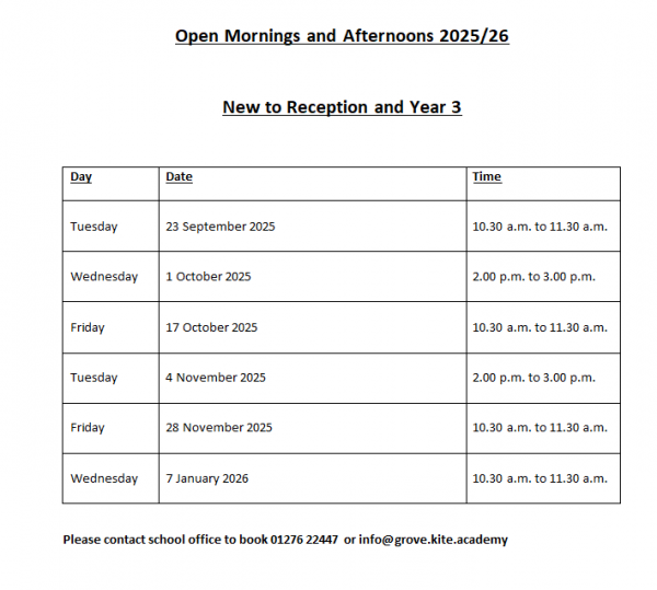 Open mornings